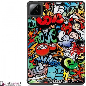 Dirbtinės odos atverčiamas dėklas - Grafiti (Xiaomi Pad 7/Pad 7 Pro/Pad 8/Pad 8 Pro) Dirbtinės odos atverčiamas dėklas - Grafiti (Xiaomi Pad 7/Pad 7 Pro/Pad 8/Pad 8 Pro)